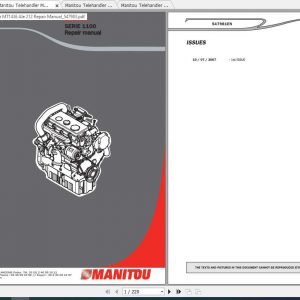 Manitou Telehandler MT1436 Repair Manual 1