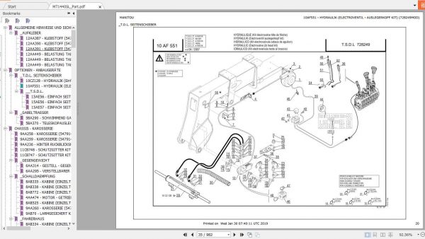 Manitou Telehandler MT14401435SL Parts Manual547914 2VjgIv