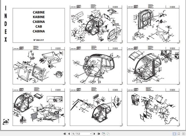 Manitou Telehandler MT14401840 ST3B Parts Manual647100 2
