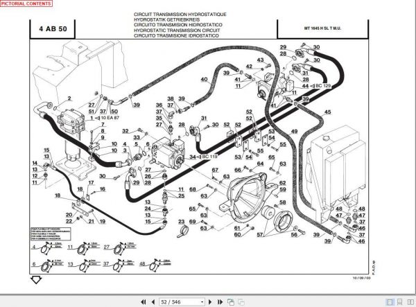 Manitou Telehandler MT1645H Parts Manual547784 3