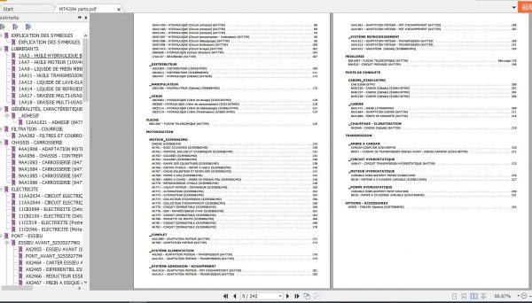 Manitou Telehandler MT420H Parts Manual647739 2