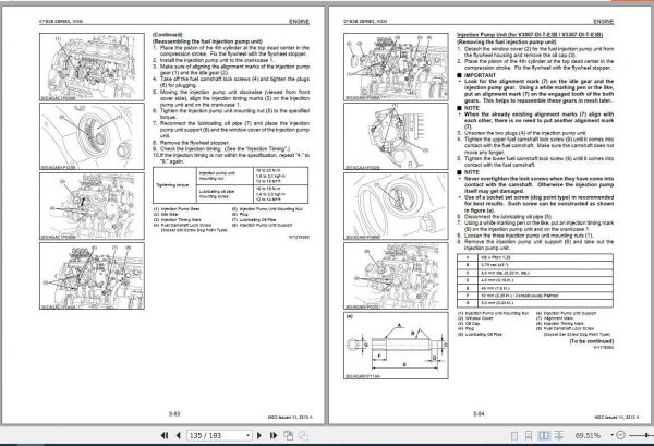 Manitou Telehandler MT625 Engine V3307 Euro Repair Manual647044 3