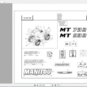 Manitou Telehandler MT732MT932 ST3B Parts Manual647449 1