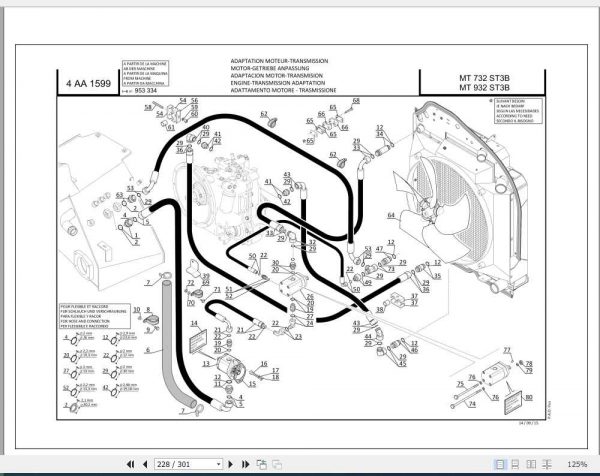 Manitou Telehandler MT732MT932 ST3B Parts Manual647449 3
