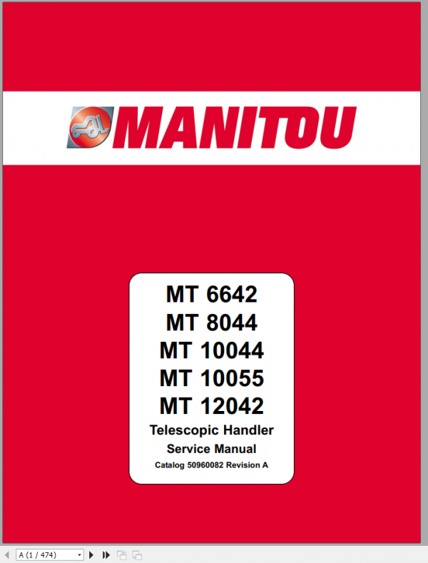 Manitou Telescopic Handler MTA8044 Service ManualEN