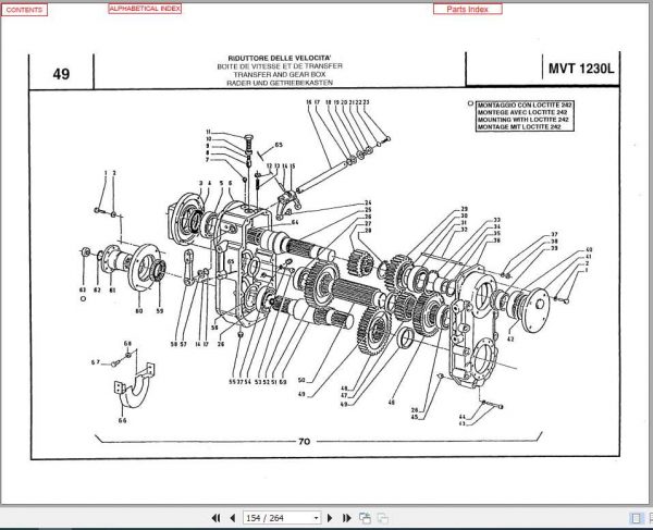 Manitou Telescopic Handler MVT 1230 L Parts Manual648000 3