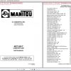 Manitou Telescopic Handler MVT 628T Parts Manual 1
