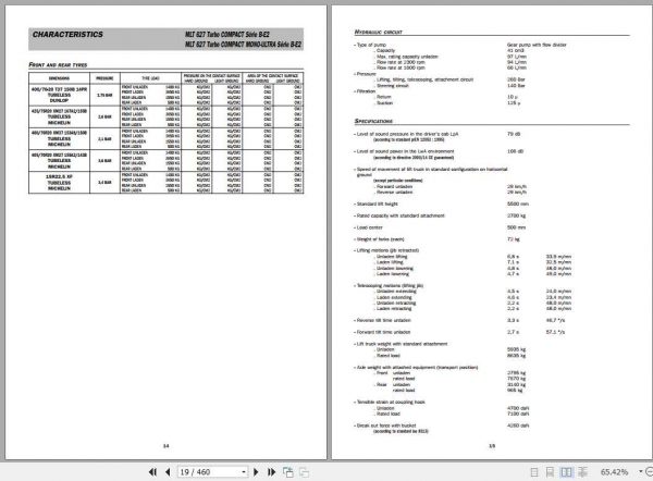 Manitou Telescopic Loader MLT 627 T Repair Manual 1