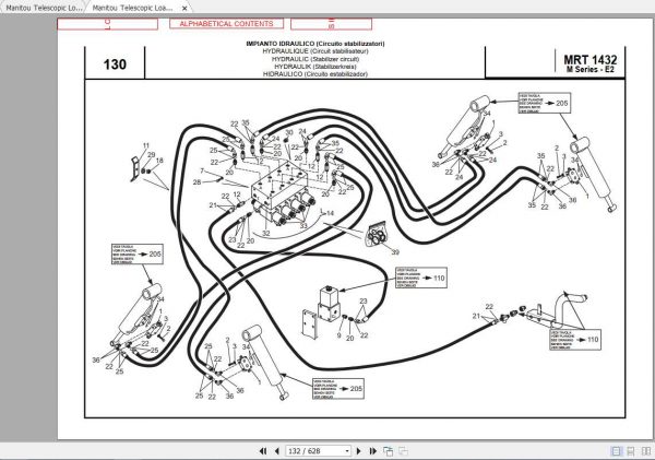 Manitou Telescopic Loader MRT 1432 Parts Manual648230 3