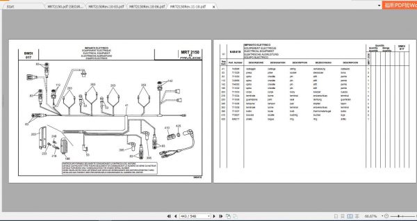 Manitou Telescopic Loader MRT 2150 Parts Manual 2