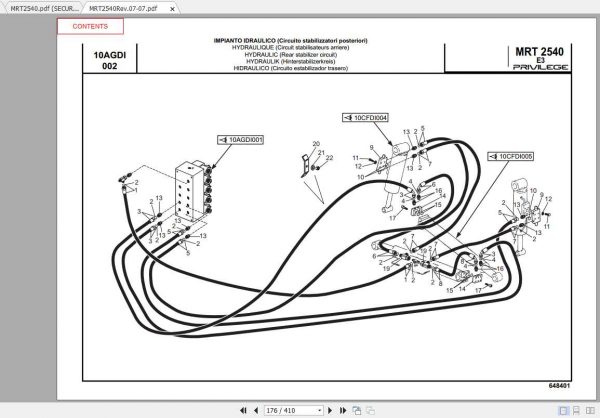 Manitou Telescopic Loader MRT 2540 Parts Manual 3
