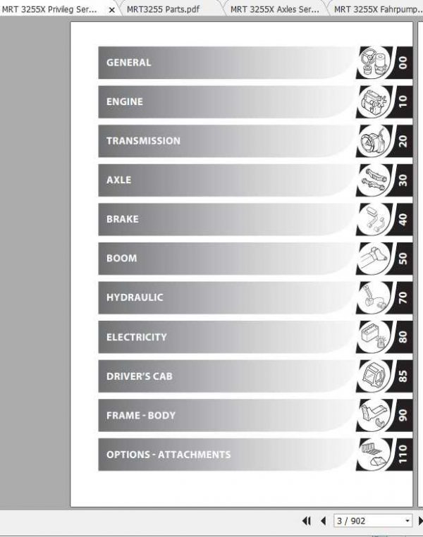 Manitou Telescopic Loader MRT 3255X Repair Manual 3