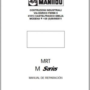 Manitou Telescopic Loader MRT M Series Repair Manual 1