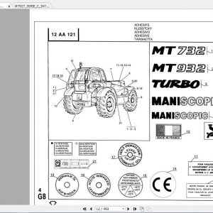 Manitou Telescopic Loader MT927 Parts Manual 1