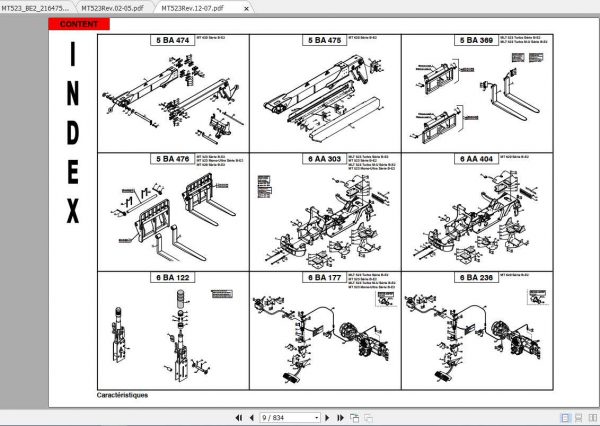 Manitou Telescopic Loader MT 523 Parts Manual 2