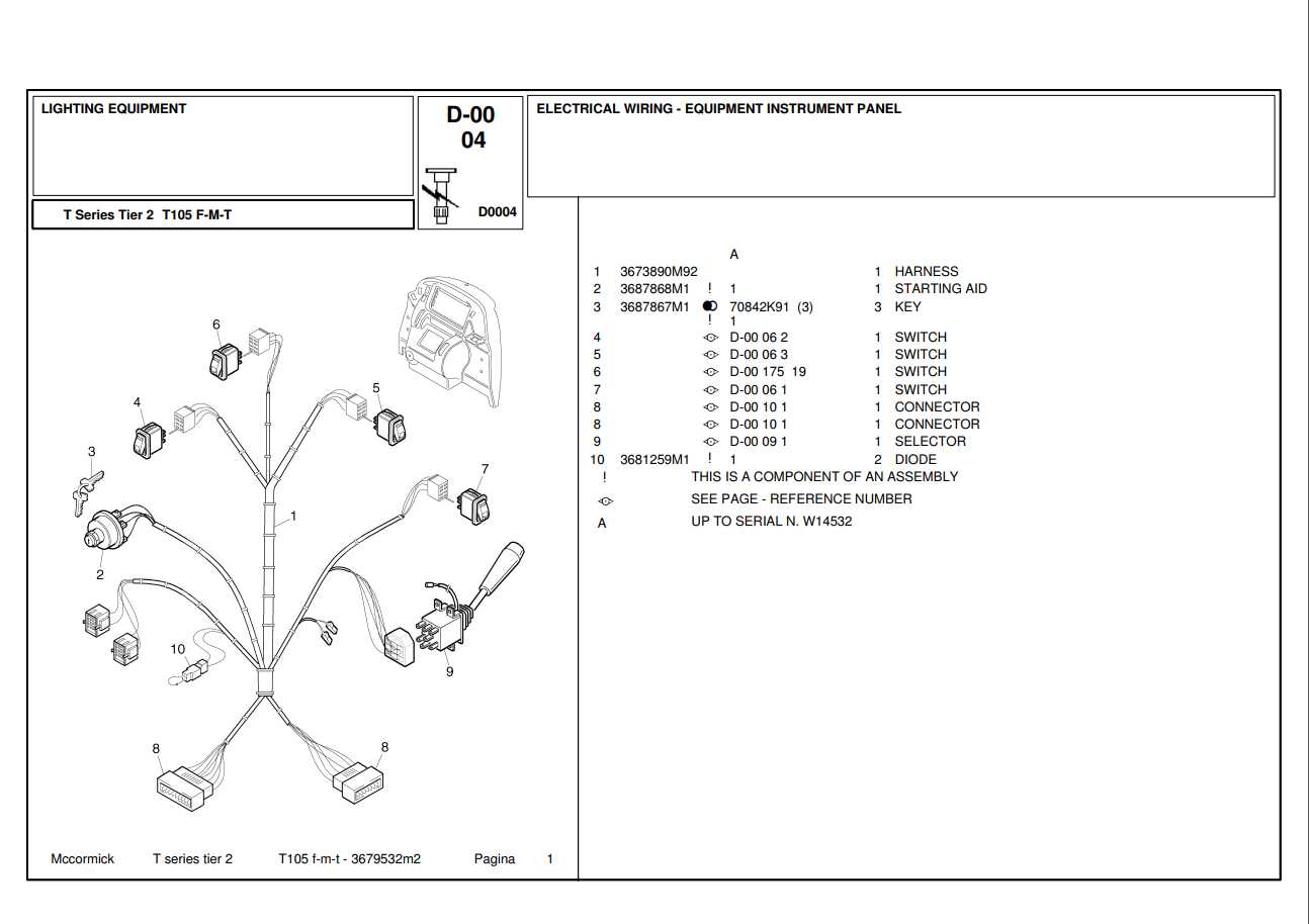 McCormick Tractor T105 Parts Catalog