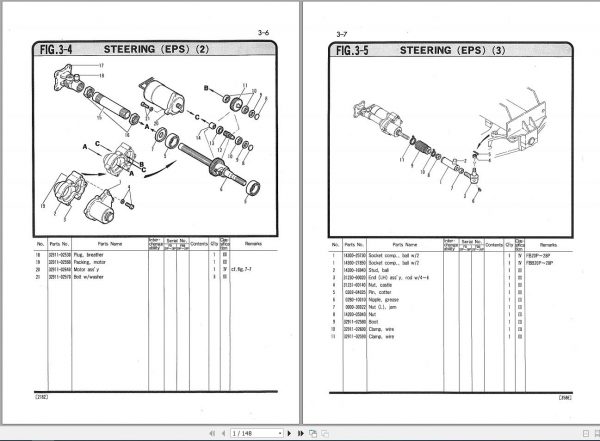 Nichiyu Forklift FB B202528P STD Parts List