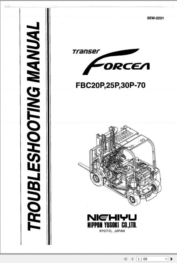 Nichiyu Forklift FBC20P25P30P 70 Troubleshooting Manual05W2201 1