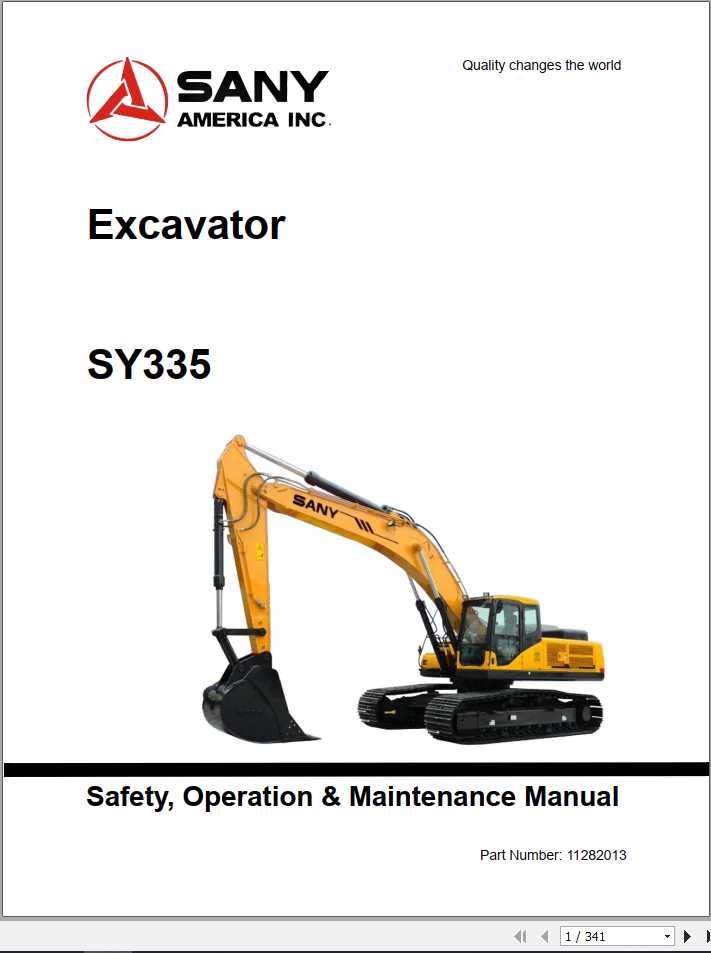 SANY SY335 Safety Operation Maintenance Manual11282013 1