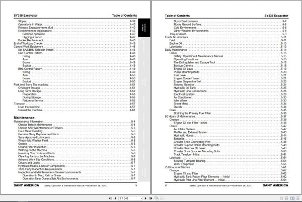 SANY SY335 Safety Operation Maintenance Manual11282013 2