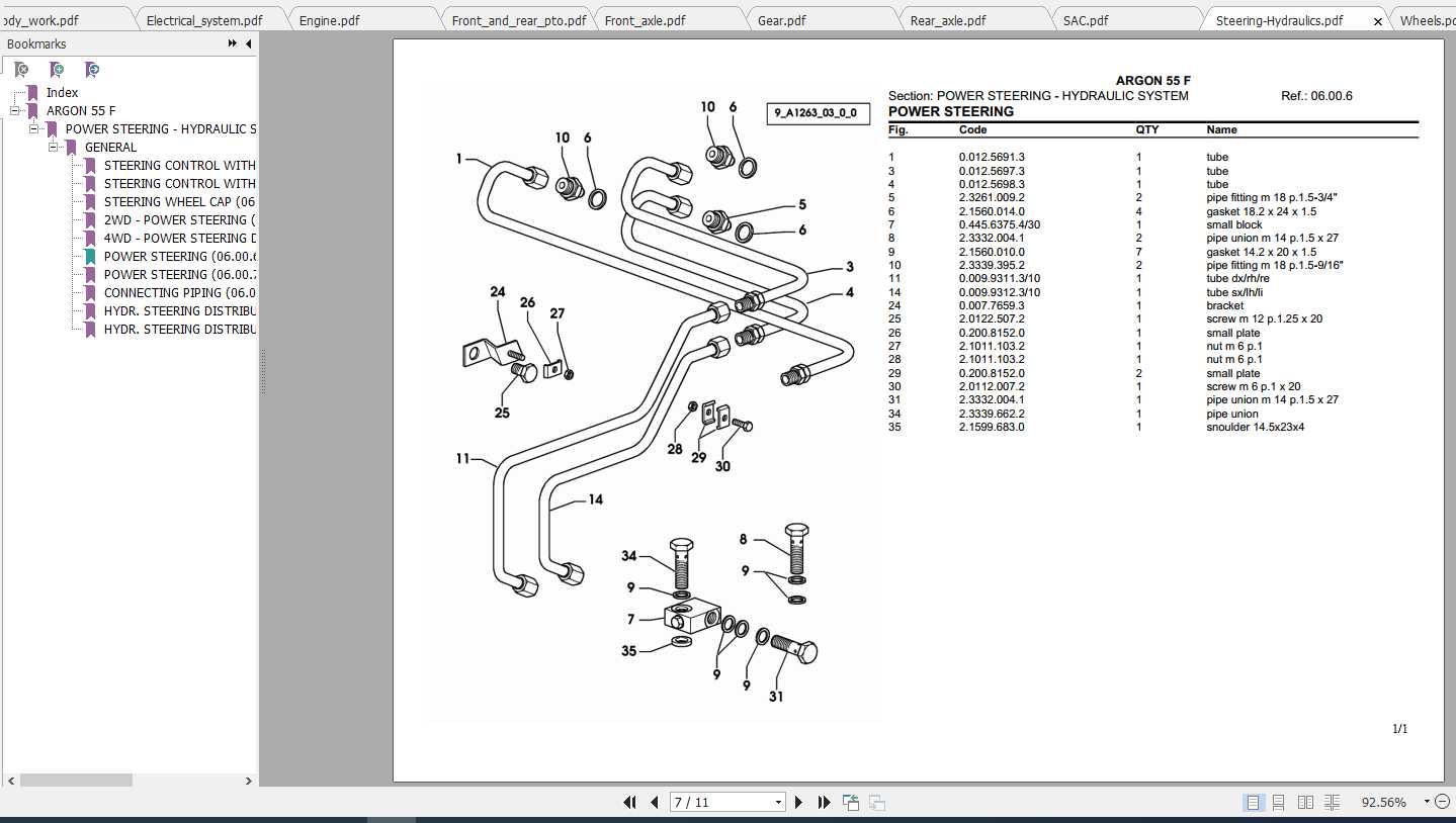Same Tractor Argon 5075 Parts Catalog
