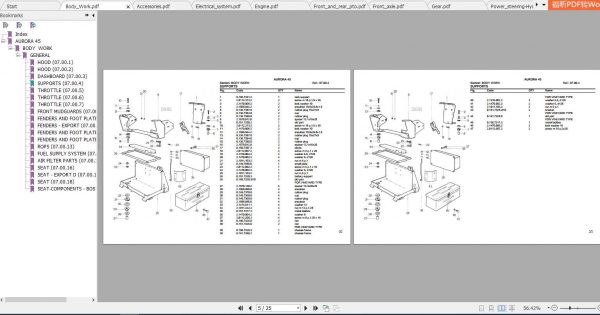 Same Tractor Aurora 45 Parts Catalog 1