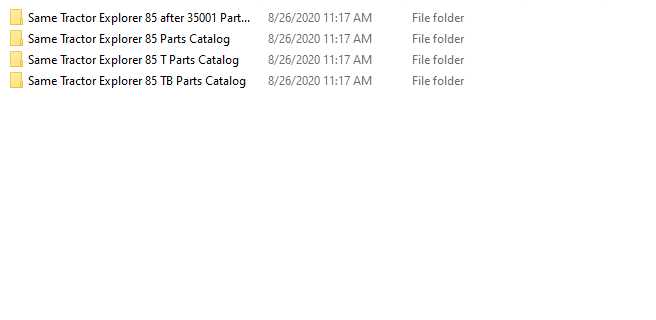 Same Tractor Explorer 85 Parts Catalog 1
