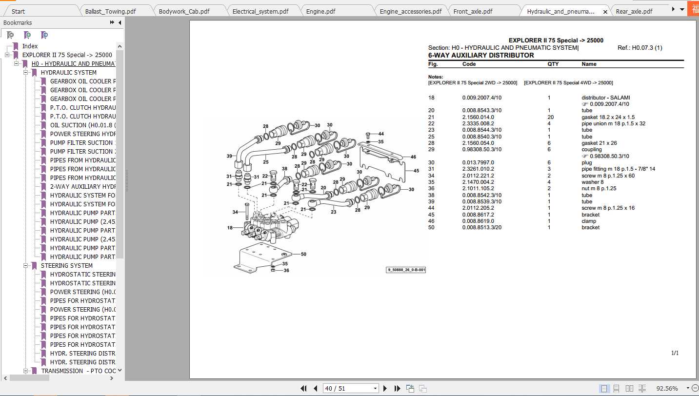 Same Tractor Explorer II 75 Special Parts Catalog 1