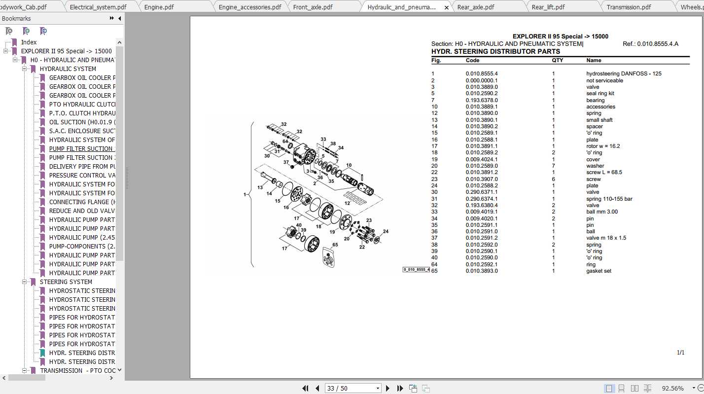 Same Tractor Explorer II 95 Special Parts Catalog 1
