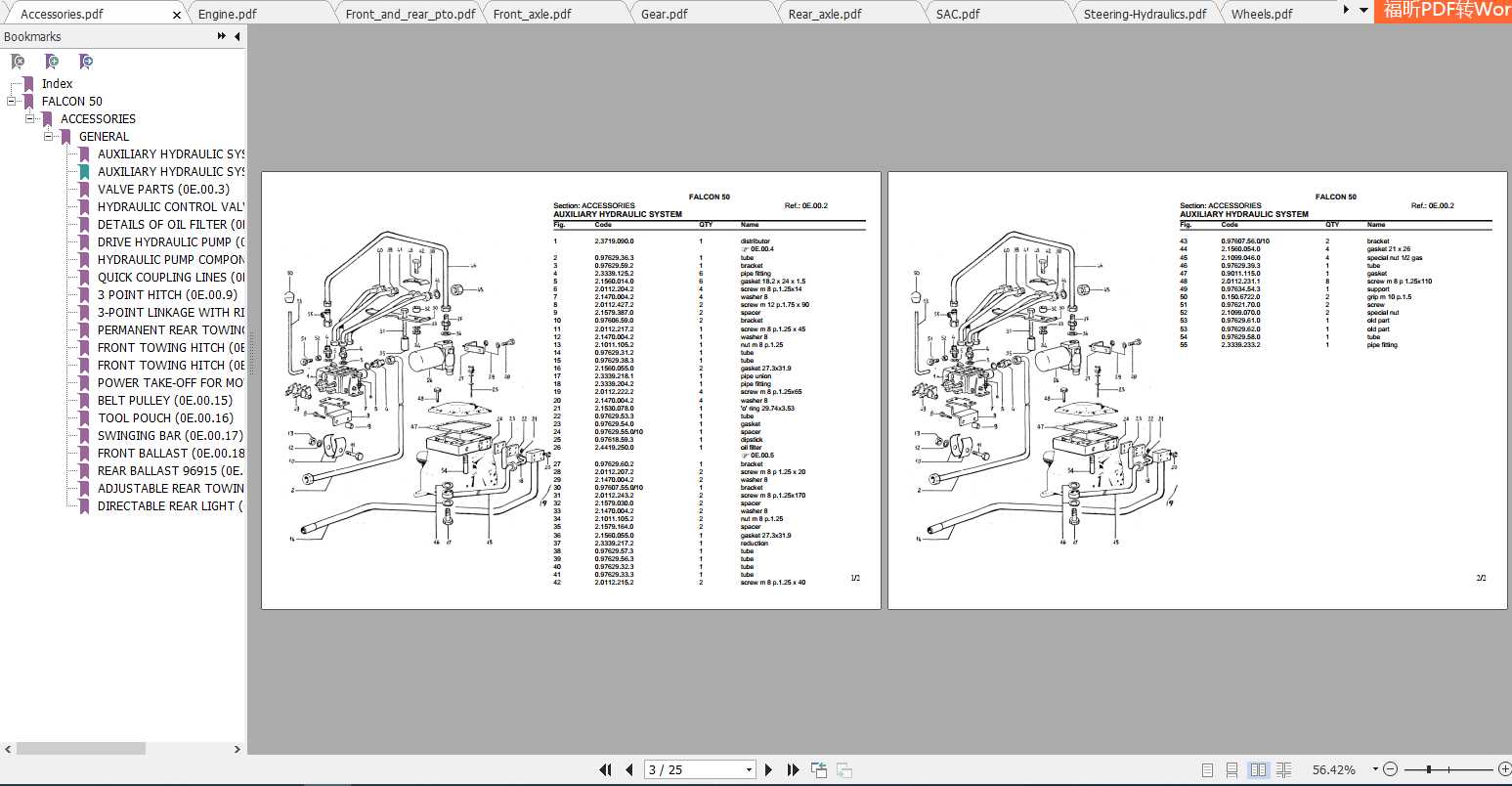 Same Tractor Falcon 50 Parts Catalog 1