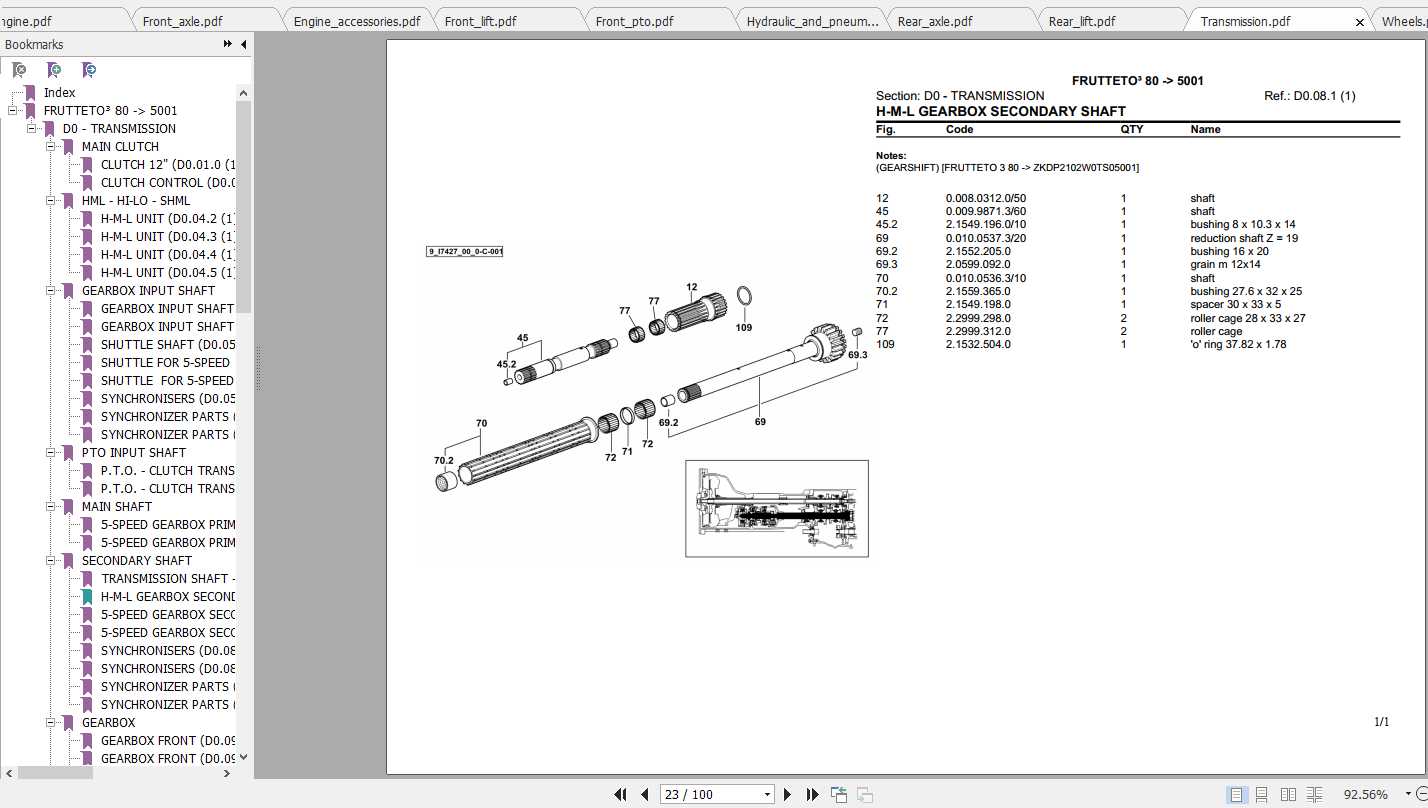 Same Tractor Frutteto3 80 Parts Catalog 2