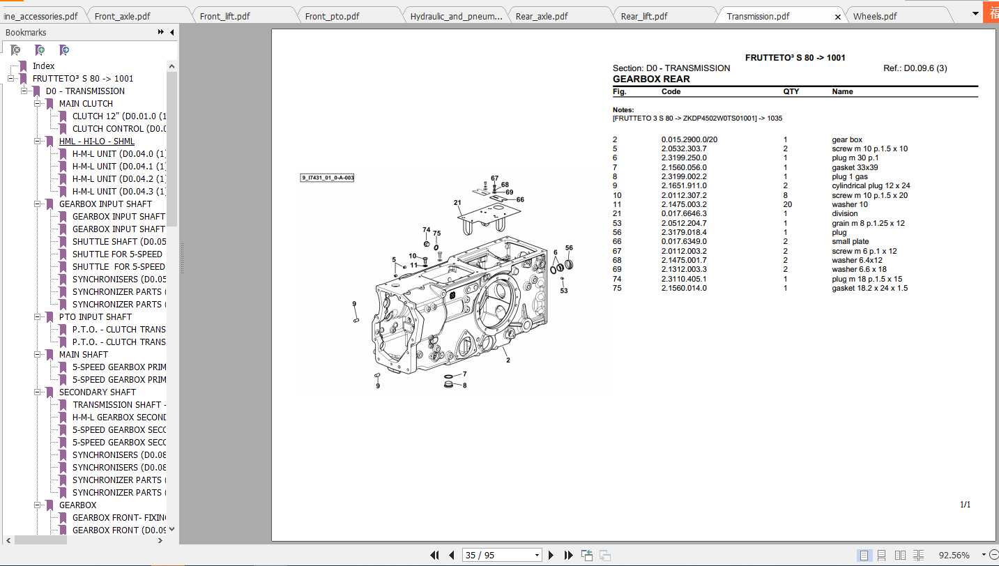 Same Tractor Frutteto3 S 80 Parts Catalog 1