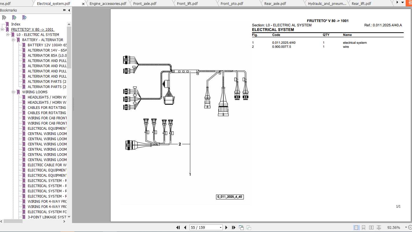 Same Tractor Frutteto3 V 80 Parts Catalog 1