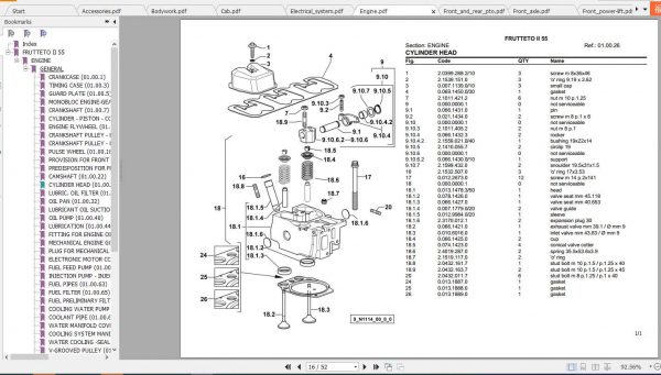 Same Tractor Frutteto II 55 100 Parts Catalog 2