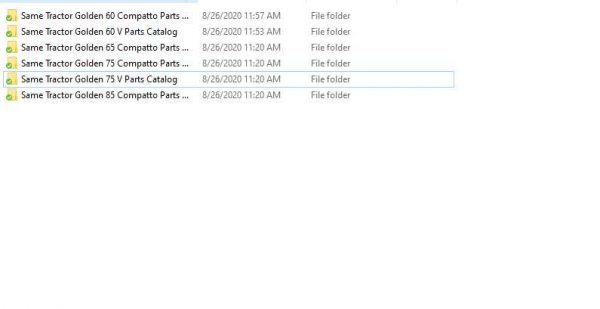 Same Tractor Golden 60 85 Parts Catalog 1