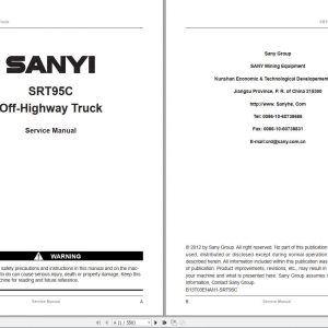 Sany SRT95C Off Highway Truck Service Manual 1