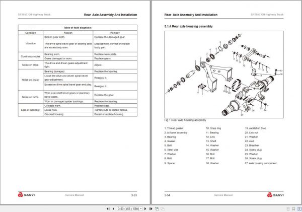 Sany SRT95C Off Highway Truck Service Manual 4