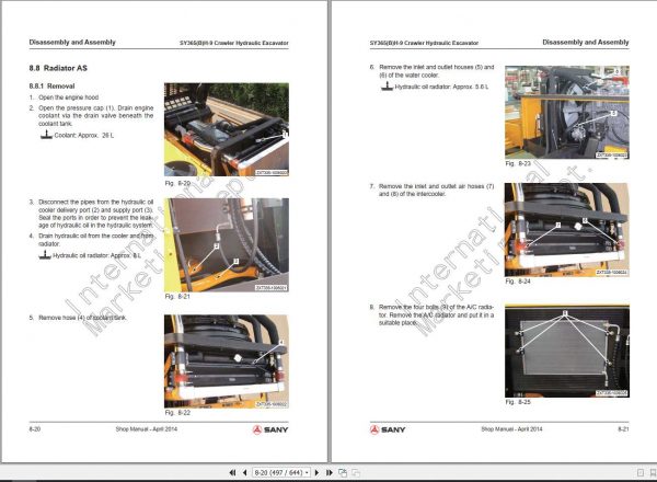 Sany SY365H 9 SY365BH 9 Crawler Hydraulic Excavator Shop Manual 4