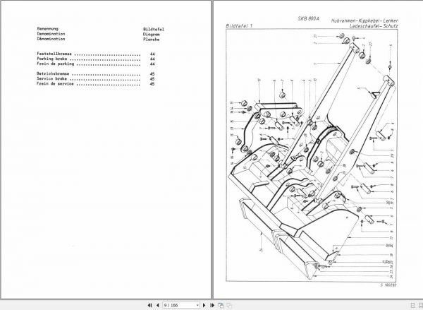 Schaeff Loader Excavator SKB800A Parts Catalog 3