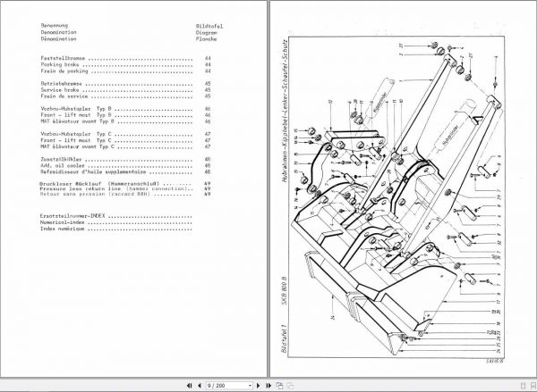 Schaeff Loader Excavator SKB800B Parts Catalog 3
