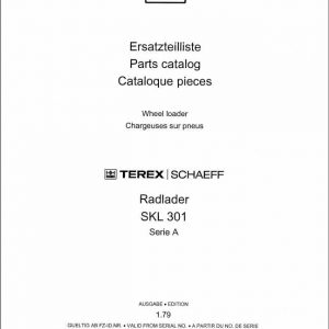 Schaeff Wheel Loader SKL301A Parts Catalog 1