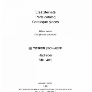 Schaeff Wheel Loader SKL401 Parts Catalog 1