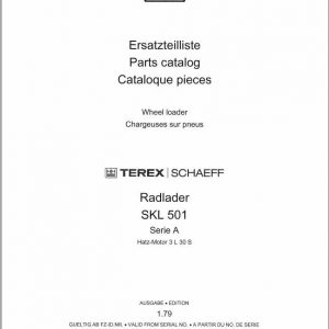 Schaeff Wheel Loader SKL501A Parts Catalog 1