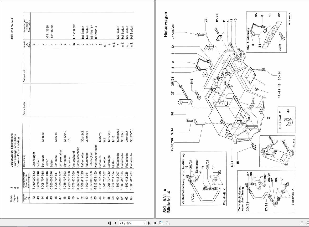 Schaeff Wheel Loader SKL830A Parts Catalog