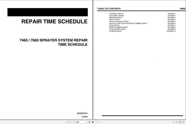 Spra Coupe EU 7460 7660 Sprayer System RTSAG333725A 1