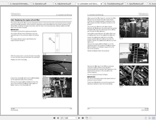 Valtra SA Harvesting BC800 BC6800 Operators Manual 3