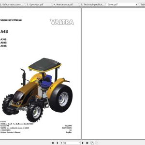 Valtra SA Tractor A74S A84S A94S Operators Manual 1