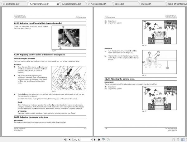 Valtra SA Tractor BH144 BH224 Operators Manual 3