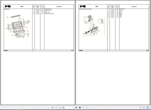 Valtra SA Tractor E600 Repair Time Schedule 1
