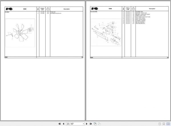Valtra SA Tractor E800 Repair Time Schedule 2